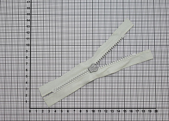 Неразъёмная молния серая W-129084
