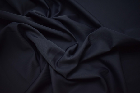 Костюмная тёмно-синяя ткань с вискозой W-132261