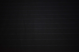Костюмная черная ткань полоска W-131806
