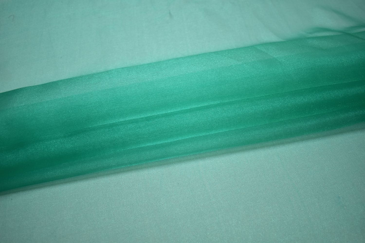 Органза зеленого цвета W-126924