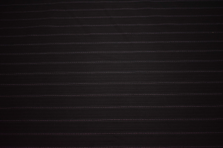 Костюмная черная ткань в красную и розовую полоску W-133237