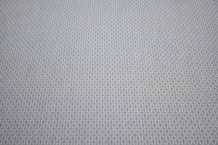 Хлопок синий белый с геометрическим узором W-130665
