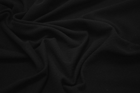Пальтовая черная ткань W-129754