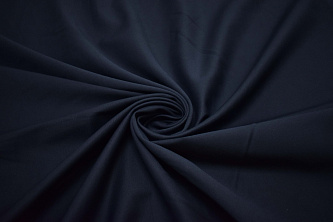 Костюмная тёмно-синяя ткань W-130802
