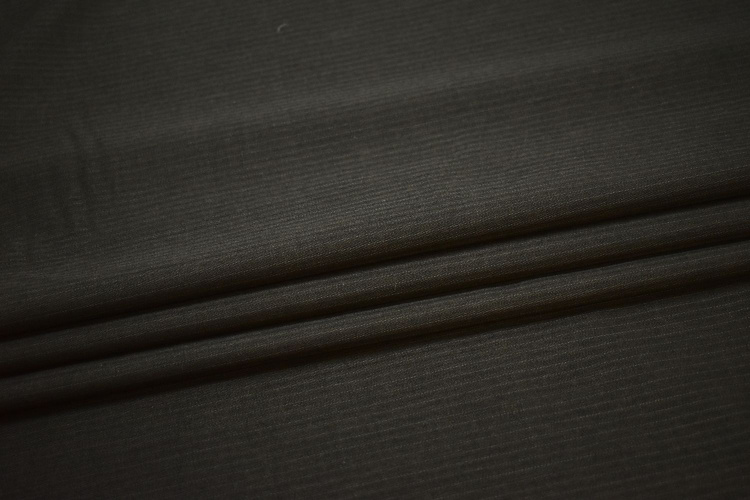 Костюмная коричневая ткань полоска W-132732