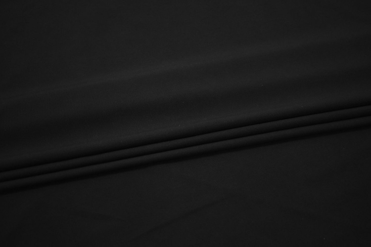 Костюмная черная ткань W-130092
