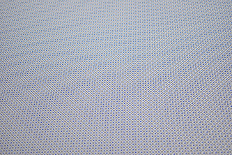 Рубашечная белая синяя ткань геометрия W-132889