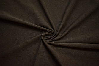 Костюмная коричневая ткань с эластаном W-131489