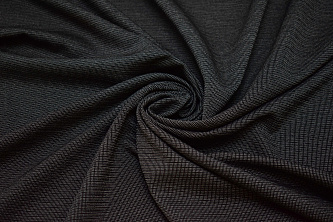 Костюмная темно-серая ткань полоска W-133198