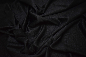 Костюмная черная ткань абстракция W-133154