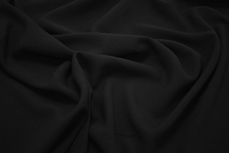Плательная черная ткань W-132425