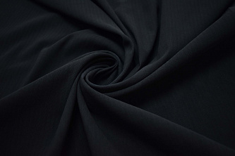 Костюмная фактурная темно-синяя ткань W-131320