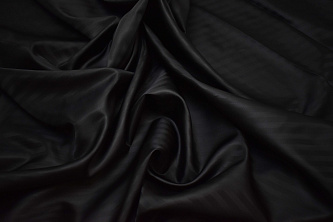 Подкладочная черная ткань полоска W-130504