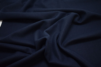Пальтовая синяя ткань W-129731