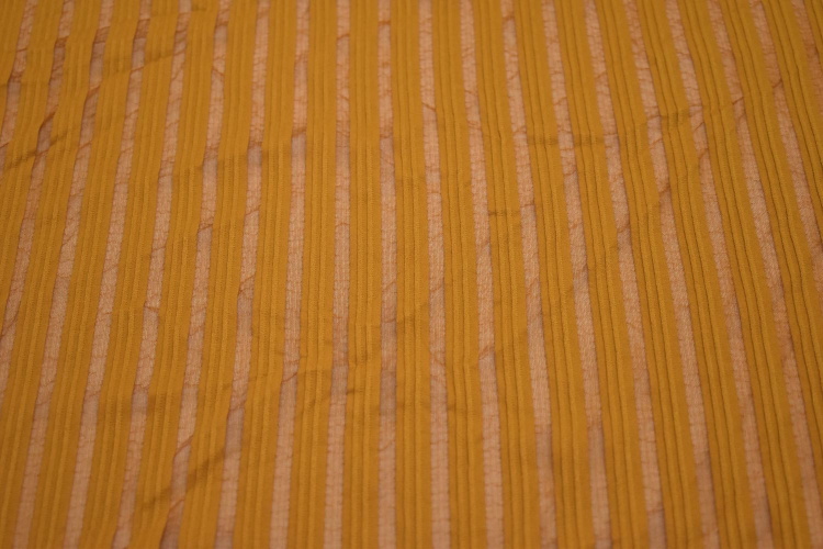 Трикотаж желтый полоска W-127156