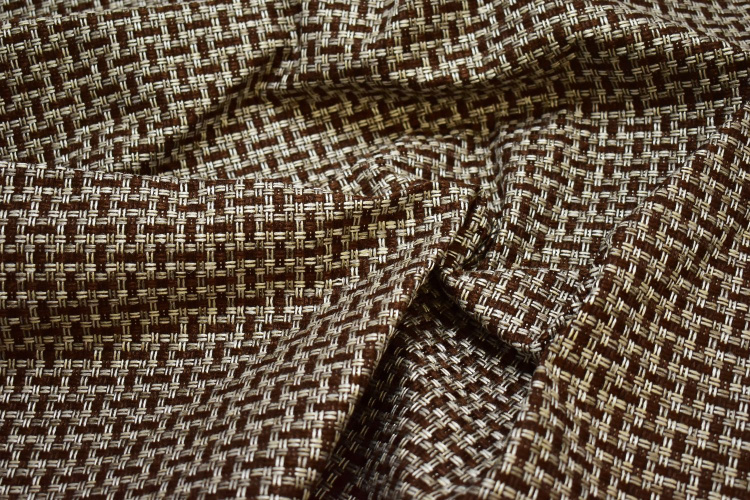 Обивочная рогожка коричневая серая W-131402