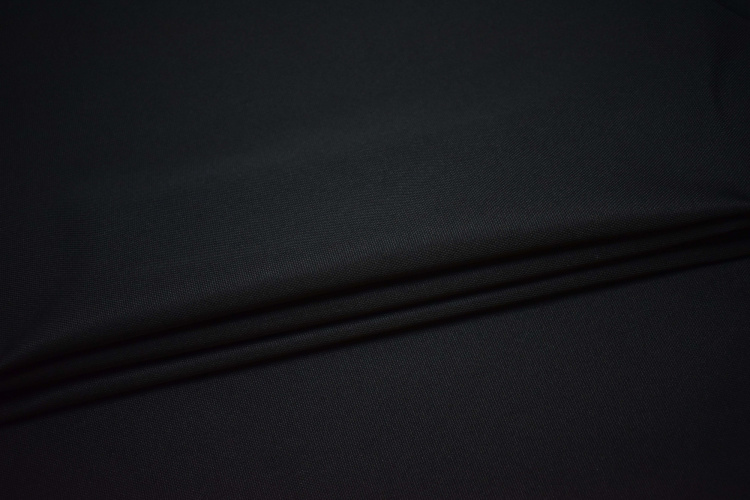 Костюмная чёрная ткань W-126840