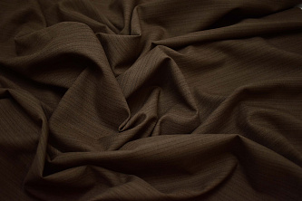 Костюмная коричневая ткань полоска W-132728