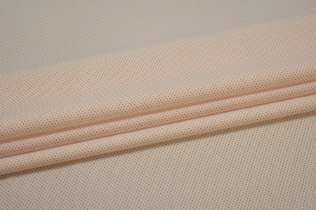 Рубашечная молочная оранжевая ткань горох W-132328