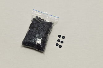 Пайетки тёмно-серого цвета 0,6 см W-133833