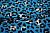 Трикотаж голубой черный леопард W-129106