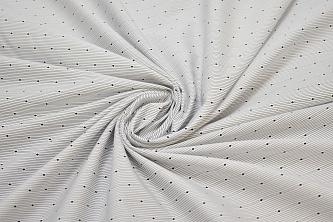 Рубашечная белая синяя ткань геометрия W-131533