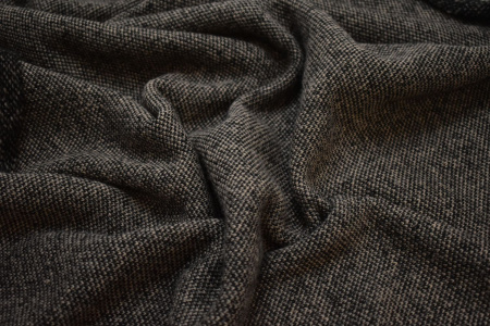 Пальтовая серая черная ткань W-131522