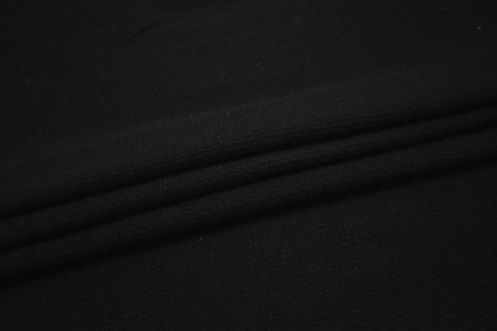 Пальтовая черная ткань W-129761
