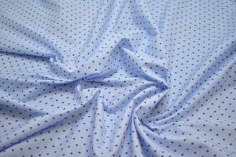 Рубашечная голубая синяя ткань геометрия W-132106