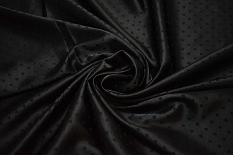 Подкладочная черная ткань геометрический узор W-133041