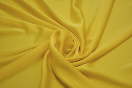 Плательная желтая ткань W-130422