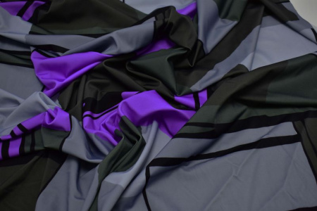 Бифлекс с фиолетовым и черным принтом W-133529