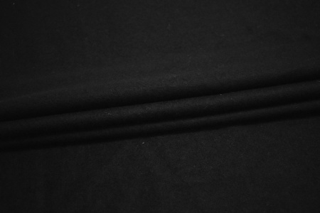 Пальтовая черная ткань W-129728