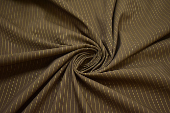 Рубашечная коричневая ткань полоска W-130750