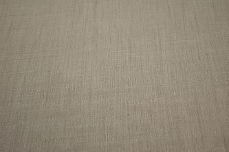 Костюмная бежевая ткань полоска лен W-132780