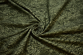 Плательная зеленая ткань абстракция W-132923
