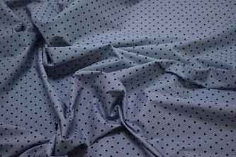 Рубашечная синяя ткань горох W-130951