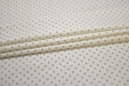 Рубашечная белая синяя ткань геометрия W-131537