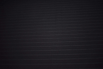 Костюмная черная ткань полоска W-132071