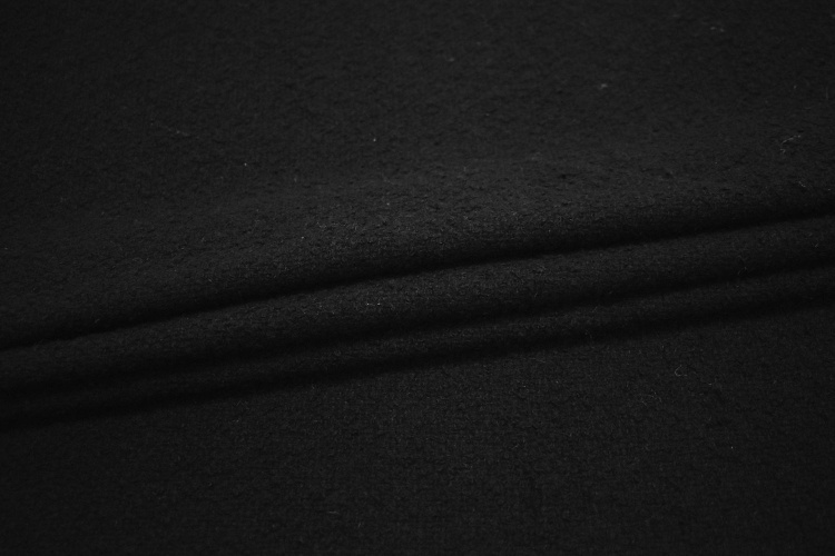 Пальтовая черная ткань W-125572