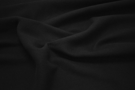 Пальтовая черная ткань W-129765