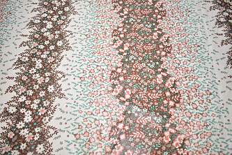 Курточная с цветочным принтом ткань W-131481
