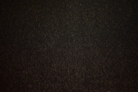 Трикотаж черный золотой W-127124