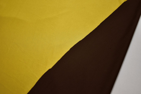 Трикотаж желтый коричневый W-128527
