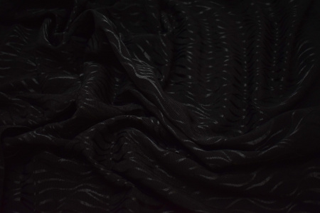Костюмная черная ткань волны W-131499