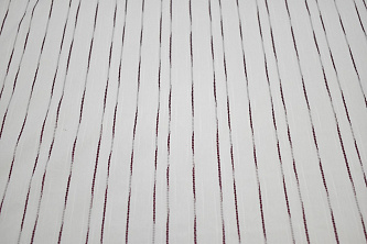 Рубашечная белая бордовая ткань полоска W-133019