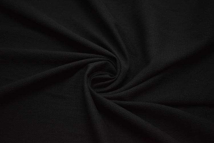 Костюмная черная ткань W-128855