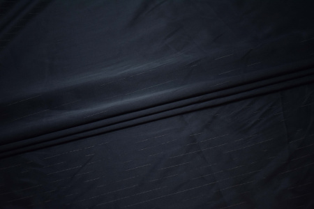Костюмная темно-синяя ткань полоска W-133199