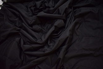 Курточная стеганая черная иза W-129768