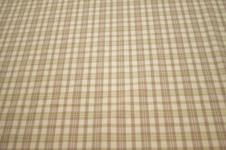 Рубашечная бежевая ткань полоска W-132577